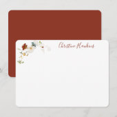 Waterverf van wilde bloemen  Floral Notitiekaartje (Voorkant / Achterkant)