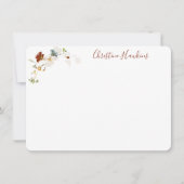 Waterverf van wilde bloemen  Floral Notitiekaartje (Voorkant)