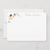 Waterverf van wilde bloemen  Floral Notitiekaartje (Voorkant)