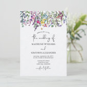 Waterverf van wilde bloemen kaart (Staand voorkant)