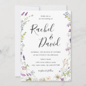 Waterverf van wilde bloemen kaart (Voorkant)