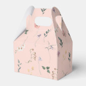 Waterverf van wilde bloemen Lente Baby shower Dank Bedankdoosjes (Voorkant Zijde)