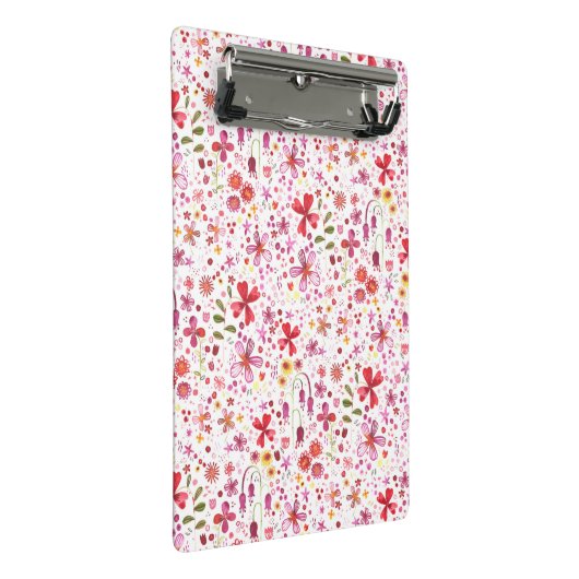 Waterverf van wilde bloemen mini klembord (Schuin)