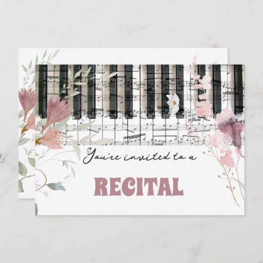 waterverf van wilde bloemen overweging kaart (Voorkant / Achterkant)