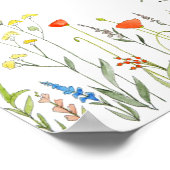 Waterverf van wilde bloemen poster (Hoek)