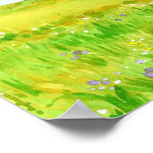 Waterverf van wilde bloemen poster (Hoek)