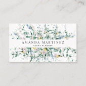 Waterverf van wilde bloemen Sociale media Visiteka Visitekaartje (Voorkant)