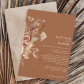 Waterverf van wilde bloemen - terracotta in kaart