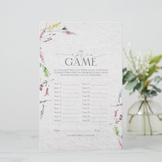 Waterverf van wilde bloemen Vloeibaar Vrijgezellen (Staand voorkant)