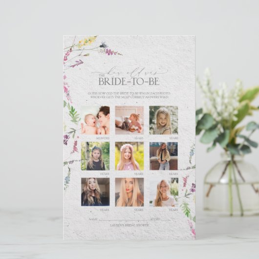 Waterverf van wilde bloemen Vloeibaar Vrijgezellen (Staand voorkant)