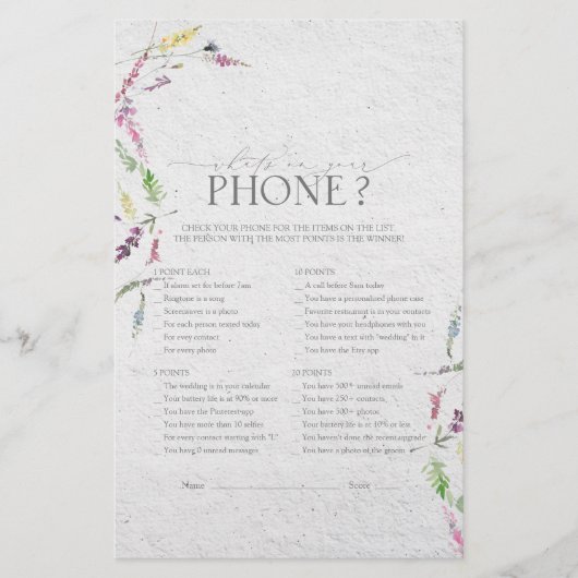 Waterverf van wilde bloemen Vloeibaar Vrijgezellen (Voorkant)