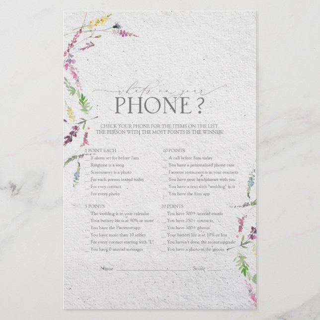 Waterverf van wilde bloemen Vloeibaar Vrijgezellen (Voorkant)