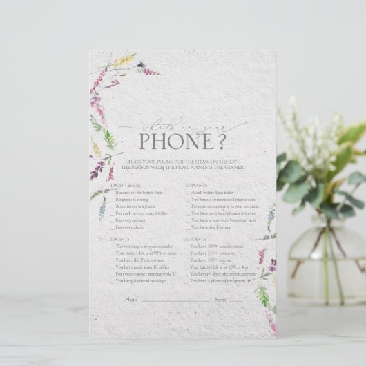 Waterverf van wilde bloemen Vloeibaar Vrijgezellen (Staand voorkant)