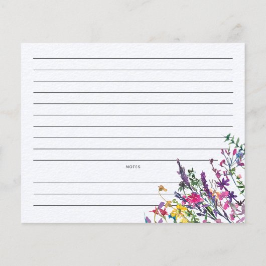 Waterverf van wilde bloemen Vrijgezellenfeest Reci (Achterkant)