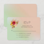 Waterverf van wilde bloemen Weddenschap RSVP (Voorkant / Achterkant)