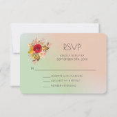 Waterverf van wilde bloemen Weddenschap RSVP Kaartje (Voorkant)