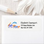 Waterverf van wilde dierenkorven etiket (Insitu)