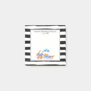 Waterverf van wilde dierenkorven post-it® notes