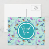 Waterverf van wilde exotische vogelsoorten - Dank  Briefkaart (Voorkant / Achterkant)