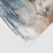 Waterverf van wilde paarden tissuepapier (Detail)