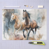 Waterverf van wilde paarden tissuepapier (Craft)