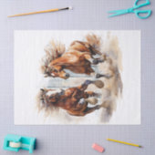 Waterverf van wilde paarden tissuepapier (Craft)