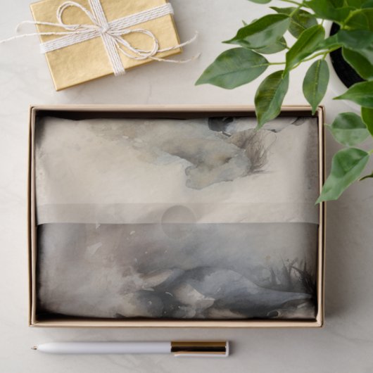 Waterverf van wilde paarden tissuepapier (Geschenk)