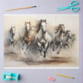 Waterverf van wilde paarden tissuepapier (Craft)