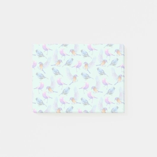 Waterverf van wilde vogels post-it® notes (Voorkant)