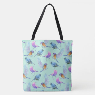 Waterverf van wilde vogels tote bag