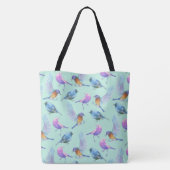 Waterverf van wilde vogels tote bag (Achterkant)