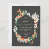 waterverf van wilde zomerbloemen trouwuitnodiging kaart (Voorkant)