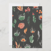 waterverf van wilde zomerbloemen trouwuitnodiging kaart (Achterkant)