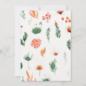 waterverf van wilde zomerbloemen trouwuitnodiging kaart (Achterkant)