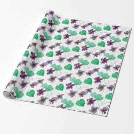 Waterverf van wildViolet charmeren Cadeaupapier