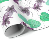 Waterverf van wildViolet charmeren Cadeaupapier (Rol Hoek)