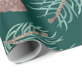 Waterverf van winterpijn en bessen botanische patr cadeaupapier (Rol Hoek)