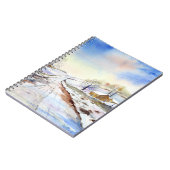 Waterverf van Wintery Lane Landscape Painting Notitieboek (Linkerzijde)