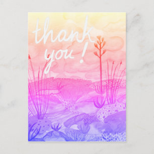 Waterverf van woestijn Dreams New Mexico Sunset Be Briefkaart