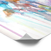 Waterverf van wolven en inktafdrukken poster (Hoek)