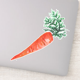 Waterverf van wortelwortelwortelen in cute carrot  sticker