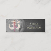 Waterverf van Yoga Instructor Meditation Pose OM S Mini Visitekaartje (Voorkant)