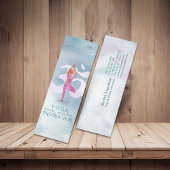 Waterverf van Yoga Instructor Meditation Pose Om S Mini Visitekaartje