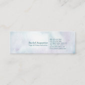 Waterverf van Yoga Instructor Meditation Pose Om S Mini Visitekaartje (Achterkant)