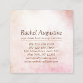 Waterverf van Yoga Instructor Meditation Pose Om S Vierkante Visitekaartje (Achterkant)