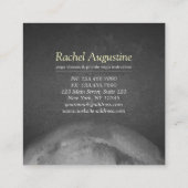 Waterverf van Yoga Instructor Meditation Pose OM S Vierkante Visitekaartje (Achterkant)