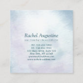 Waterverf van Yoga Instructor Meditation Pose Om S Vierkante Visitekaartje (Achterkant)