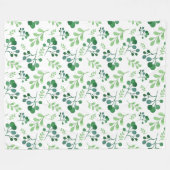 Waterverf van zacht groen fleece deken (Voorkant (Horizontaal))