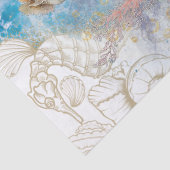 Waterverf van zee Horse Shell Tissuepapier (Detail)