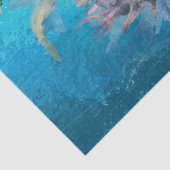 Waterverf van zeeen paarden tissuepapier (Detail)